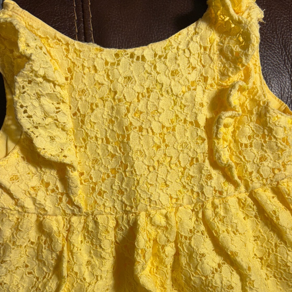 Carter's Sunny Yellow Baby Dress 12 Months - Picture 5 of 6